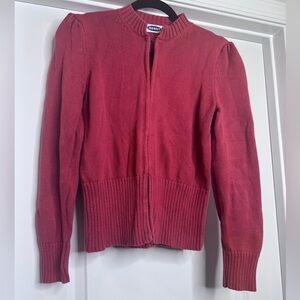 Old Navy Sweater with Hook Closure and Puff Shoulder